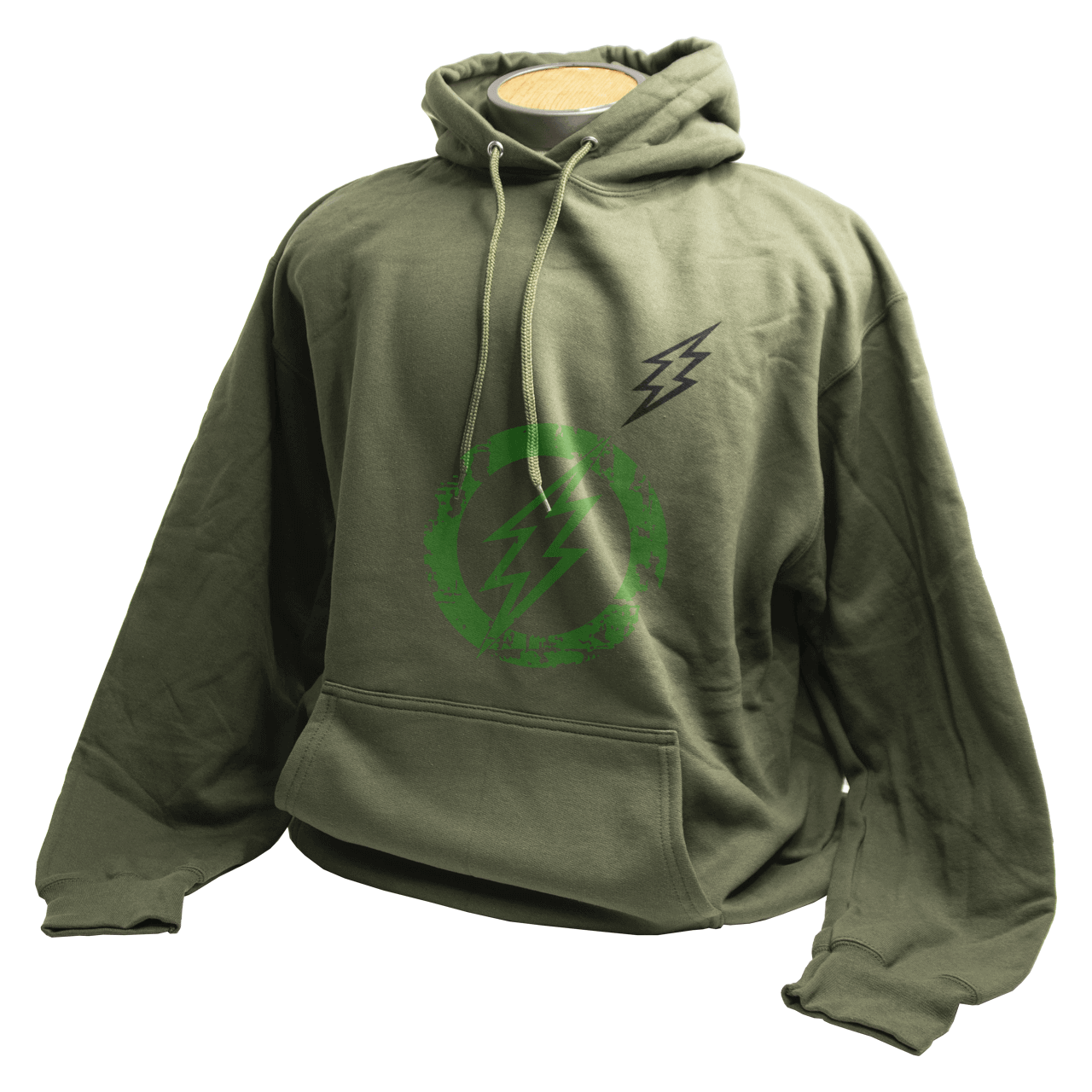 Amped Airsoft Olive Drab Skull Bolt Hoodie 2